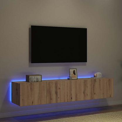 vidaXL TV Wall Cabinet 2 pcs Artisan Oak Engineered Wood