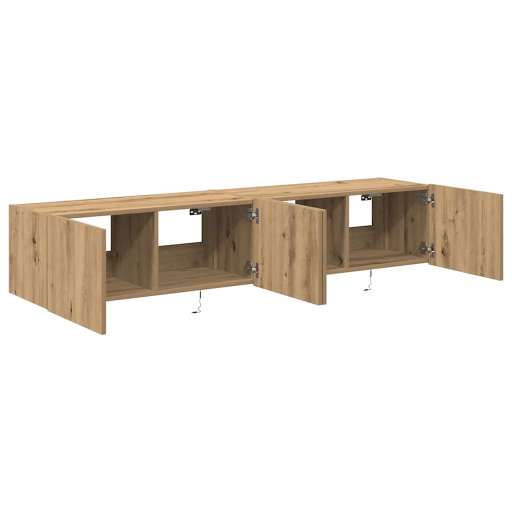 vidaXL TV Wall Cabinet 2 pcs Artisan Oak Engineered Wood
