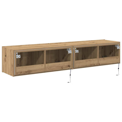 vidaXL TV Wall Cabinet 2 pcs Artisan Oak Engineered Wood