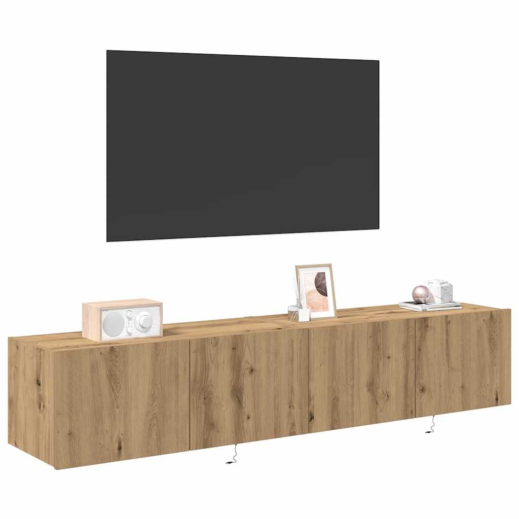 vidaXL TV Wall Cabinet 2 pcs Artisan Oak Engineered Wood
