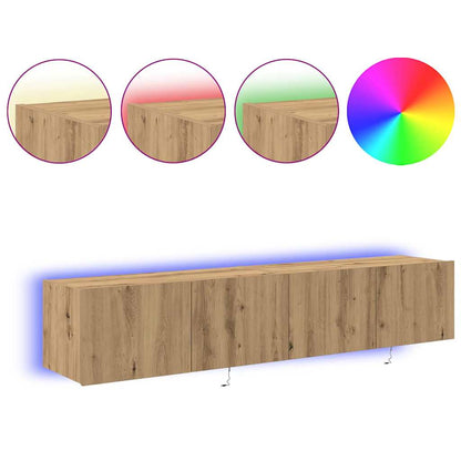 vidaXL TV Wall Cabinet 2 pcs Artisan Oak Engineered Wood