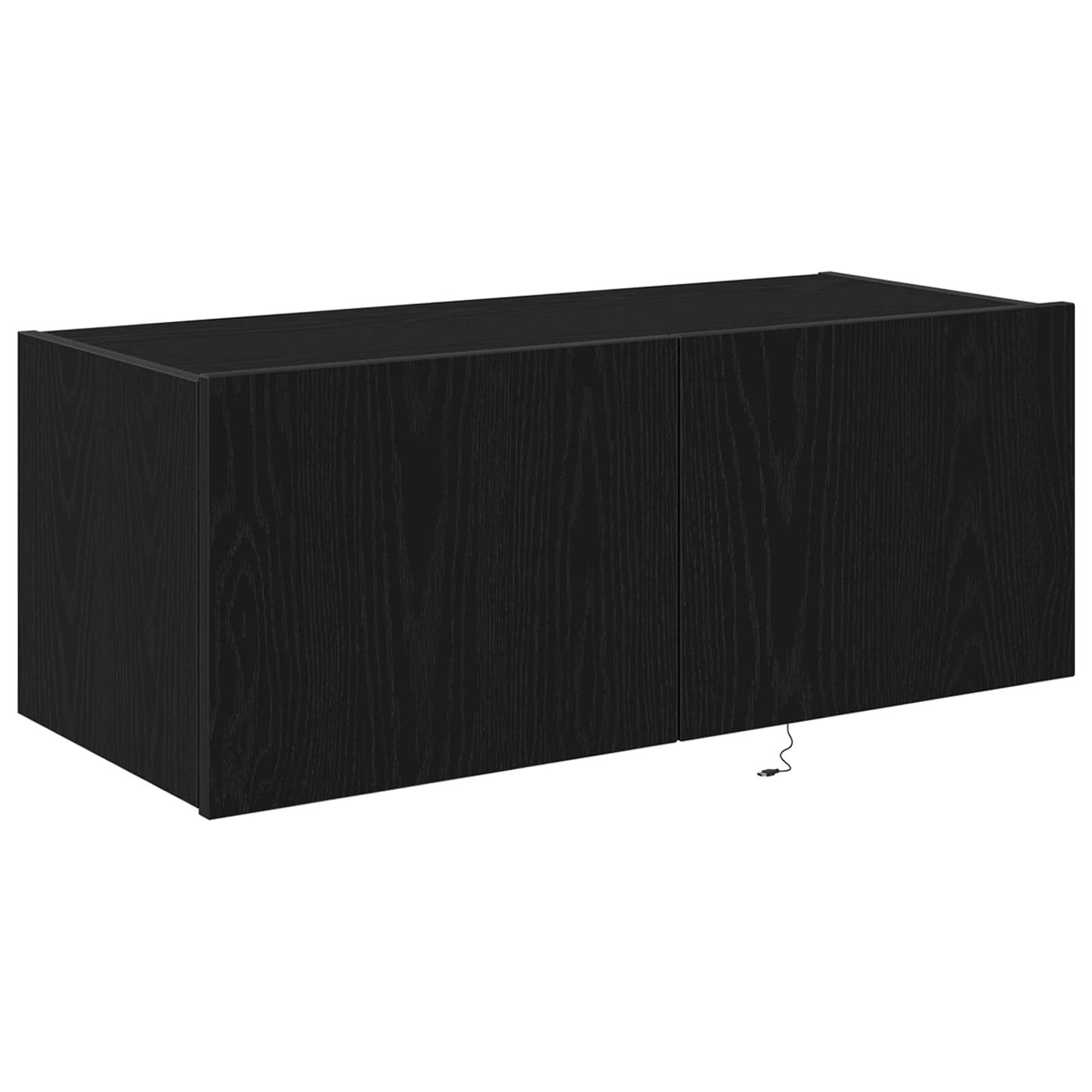 vidaXL TV Wall Cabinet Black Oak 80 x 35 x 31 cm Engineered Wood