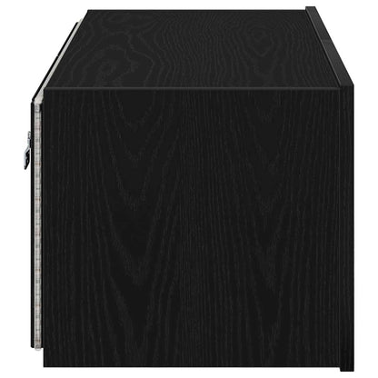 vidaXL TV Wall Cabinet Black Oak 80 x 35 x 31 cm Engineered Wood