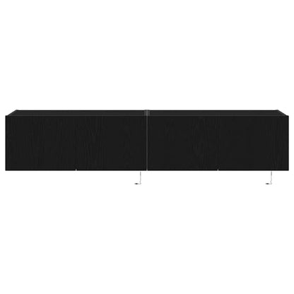 vidaXL TV Wall Cabinet 2 pcs Black Oak 80 x 35 x 31 cm Engineered Wood