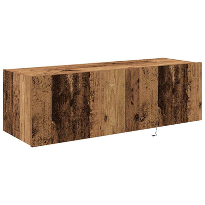 vidaXL TV Wall Cabinet 2 pcs Old Wood 100 x 35 x 31 cm Engineered Wood