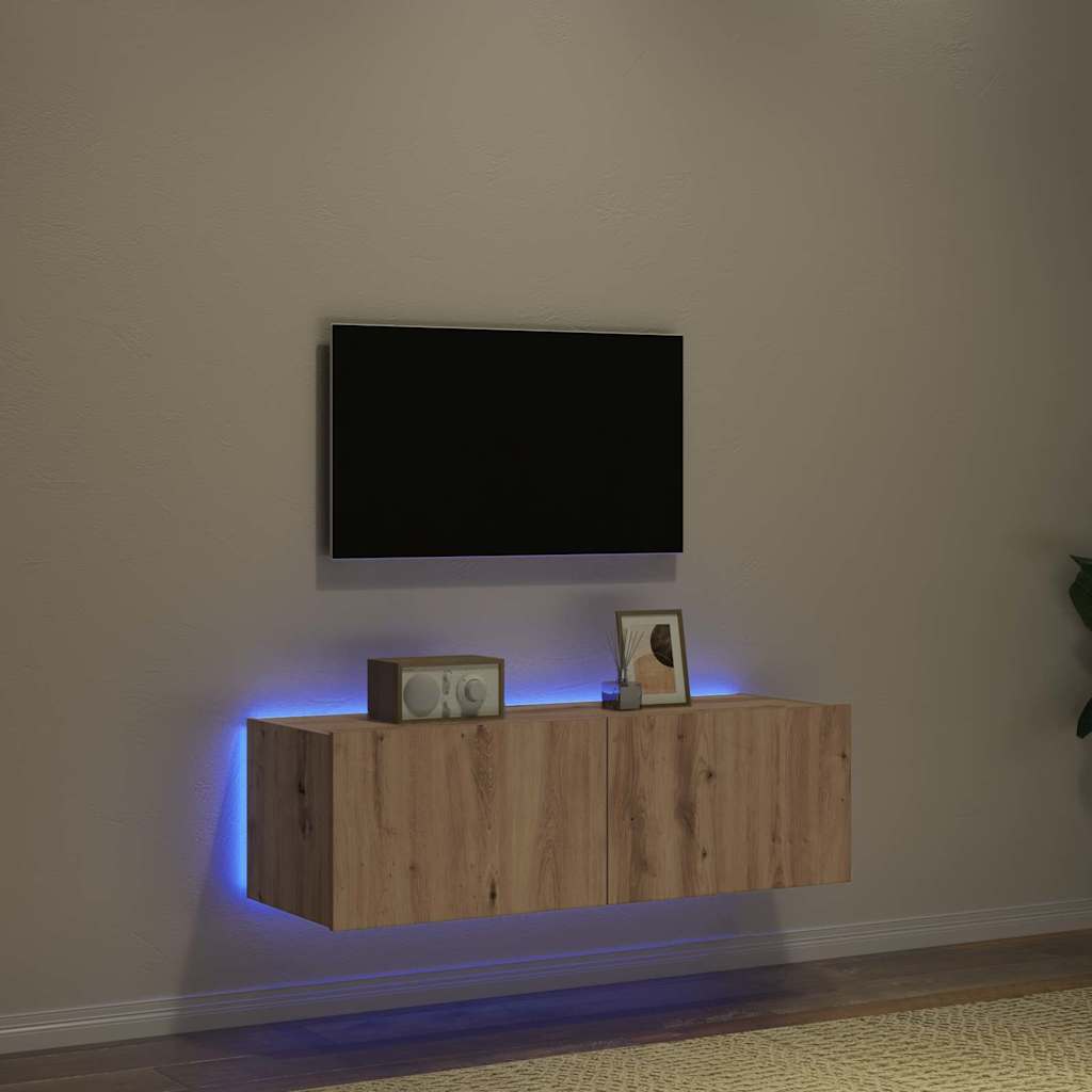vidaXL TV Wall Cabinet 100 x 35 x 31 cm Artisan Oak Engineered Wood
