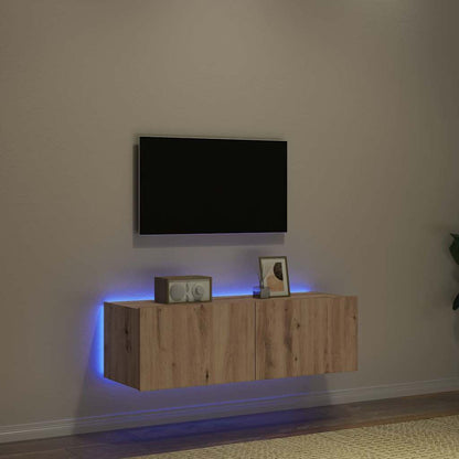 vidaXL TV Wall Cabinet 100 x 35 x 31 cm Artisan Oak Engineered Wood