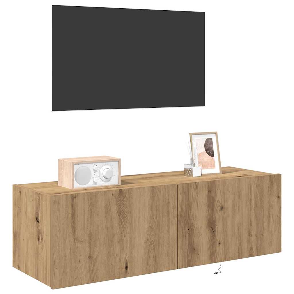 vidaXL TV Wall Cabinet 100 x 35 x 31 cm Artisan Oak Engineered Wood