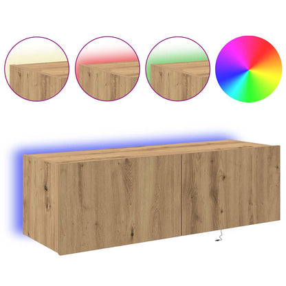 vidaXL TV Wall Cabinet 100 x 35 x 31 cm Artisan Oak Engineered Wood