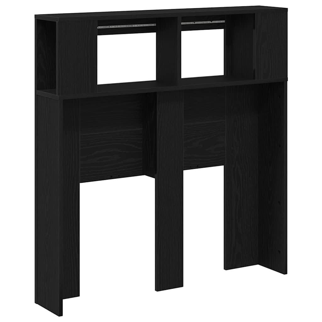 vidaXL LED Headboard Black Oak 100 x 18.5 x 103.5 cm Engineered Wood