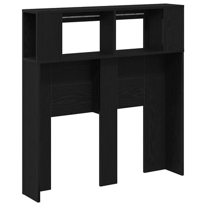 vidaXL LED Headboard Black Oak 100 x 18.5 x 103.5 cm Engineered Wood