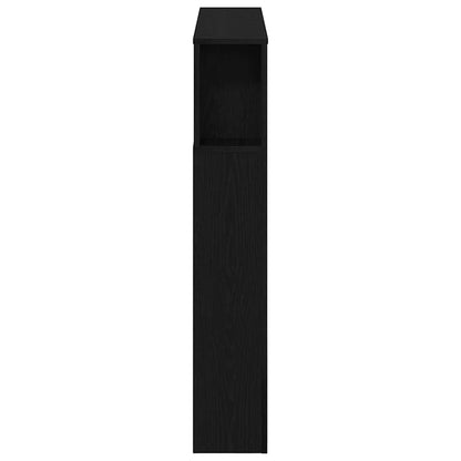 vidaXL LED Headboard Black Oak 100 x 18.5 x 103.5 cm Engineered Wood