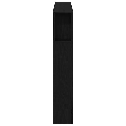 vidaXL LED Headboard Black Oak 120 x 18.5 x 103.5 cm Engineered Wood