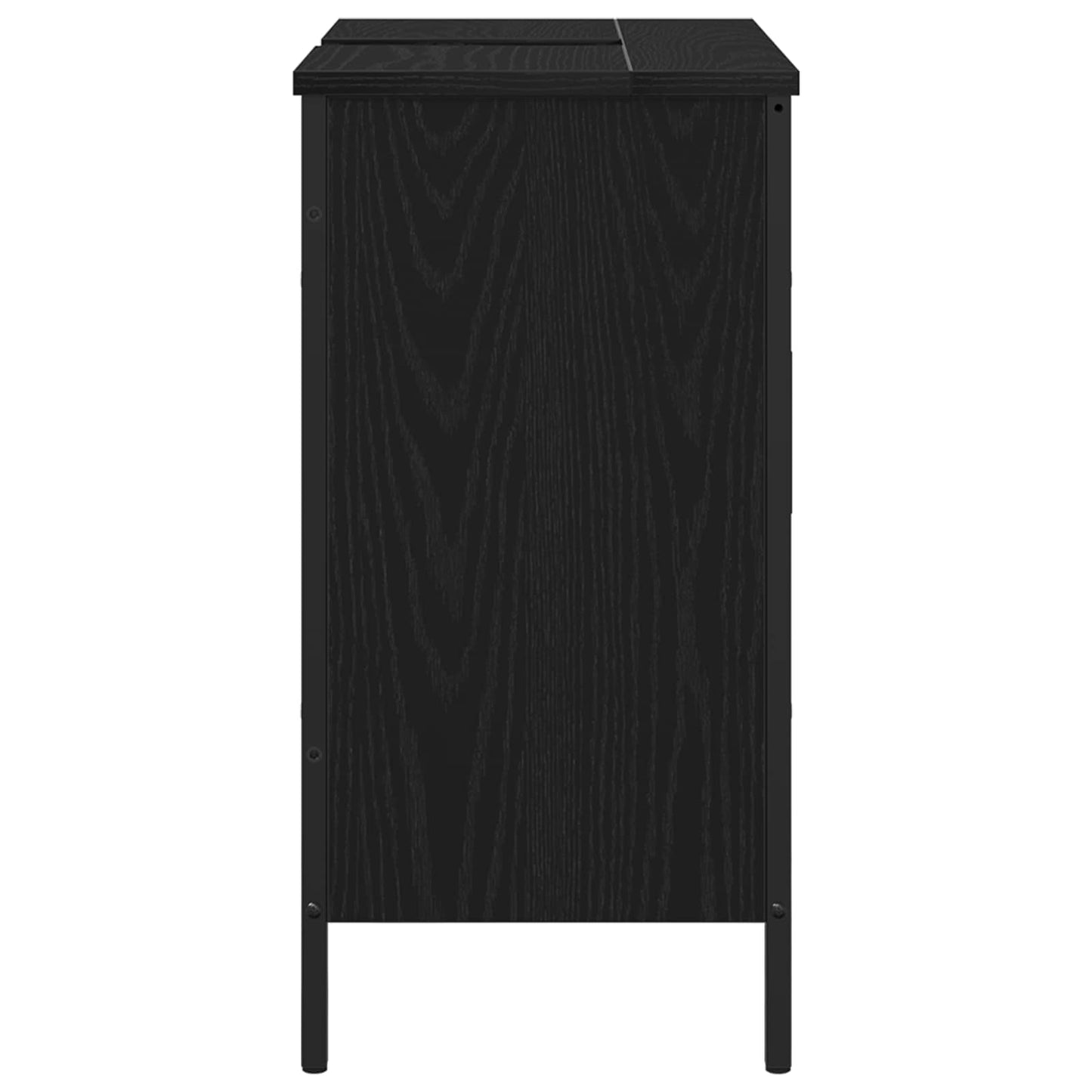 vidaXL Bathroom Sink Cabinet Black Oak 60 x 30 x 60 cm Engineered Wood
