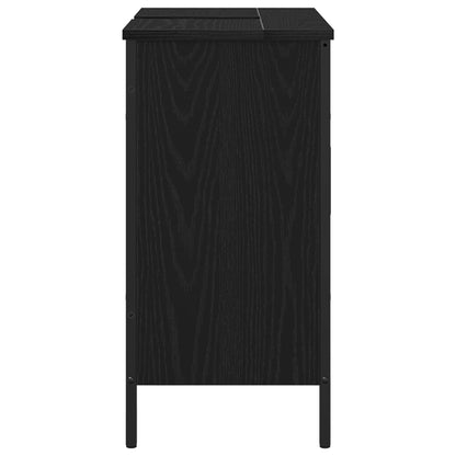 vidaXL Bathroom Sink Cabinet Black Oak 60 x 30 x 60 cm Engineered Wood