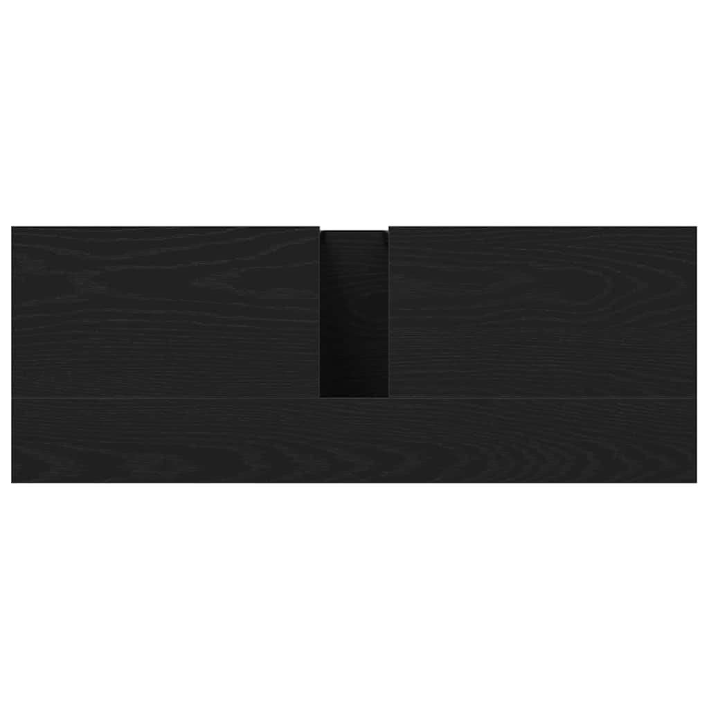 vidaXL Bathroom Sink Cabinet Black Oak 80 x 30 x 60 cm Engineered Wood