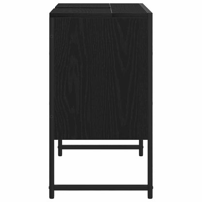 vidaXL Bathroom Sink Cabinet Black Oak 60 x 30 x 60 cm Engineered Wood