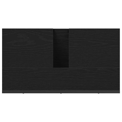 vidaXL Bathroom Sink Cabinet Black Oak 60 x 30 x 60 cm Engineered Wood