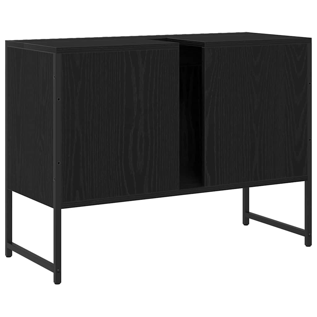 vidaXL Bathroom Sink Cabinet Black Oak 80 x 30 x 60 cm Engineered Wood