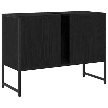 vidaXL Bathroom Sink Cabinet Black Oak 80 x 30 x 60 cm Engineered Wood