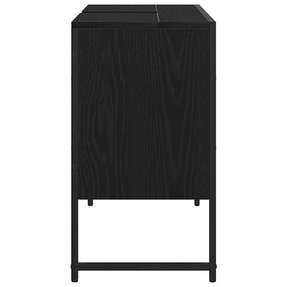 vidaXL Bathroom Sink Cabinet Black Oak 80 x 30 x 60 cm Engineered Wood