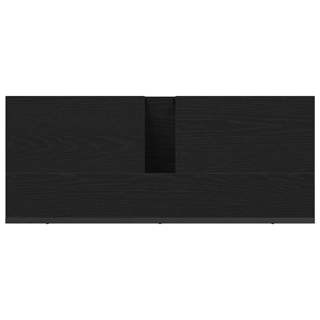 vidaXL Bathroom Sink Cabinet Black Oak 80 x 30 x 60 cm Engineered Wood