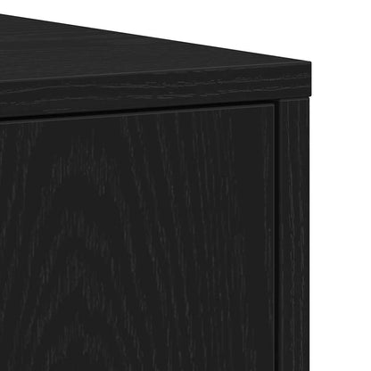 vidaXL Bathroom Cabinet Black Oak 30x30x183,5 cm Engineered Wood