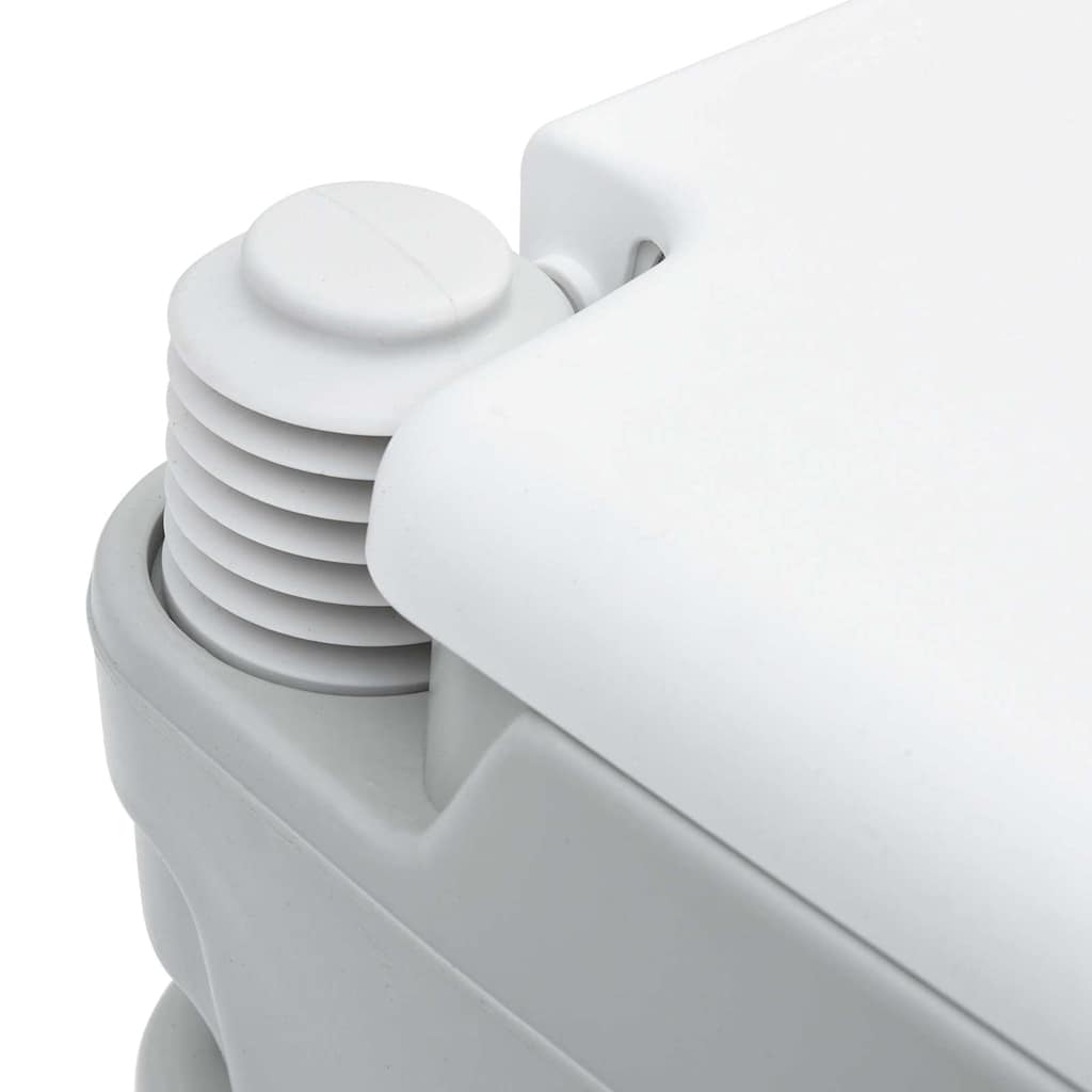 vidaXL Camping Toilet Grey and White 41.5 x 36.5 x 30 cm Polyethylene