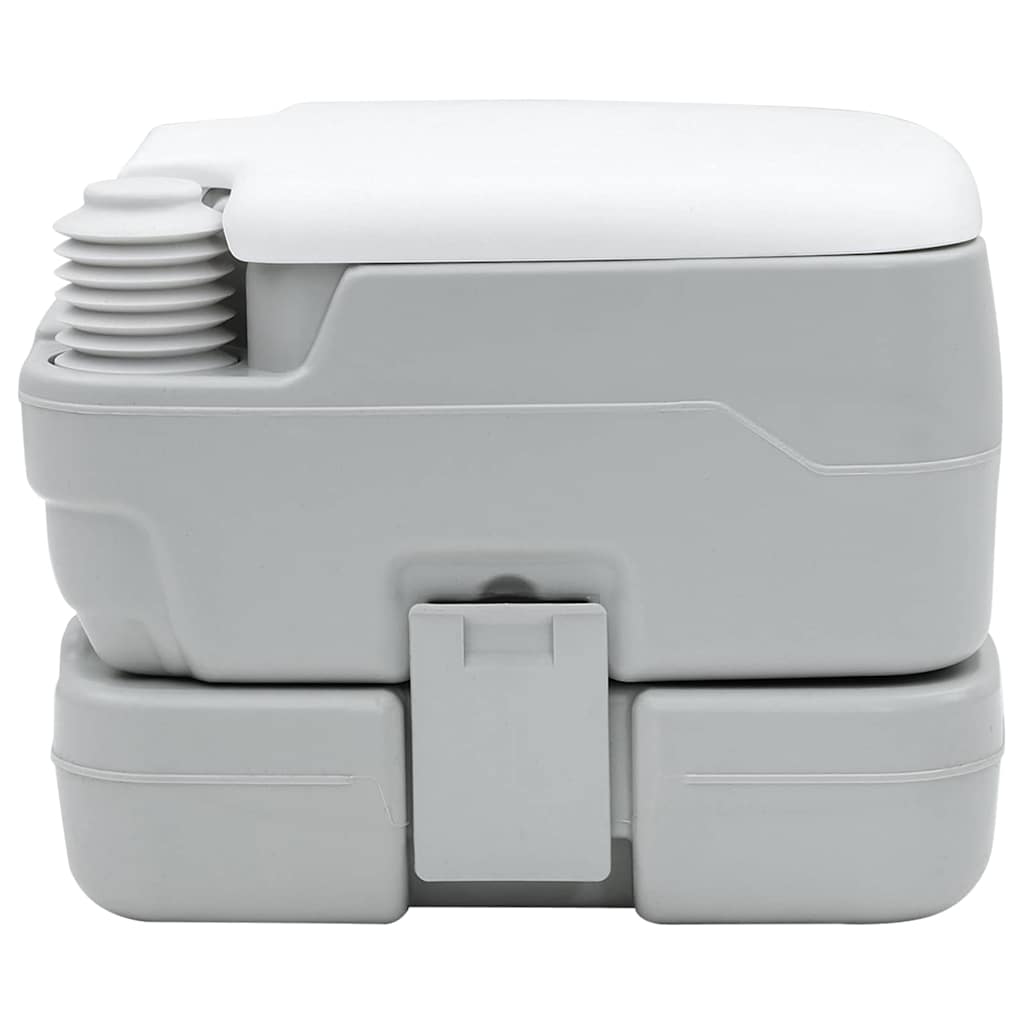 vidaXL Camping Toilet Grey and White 41.5 x 36.5 x 30 cm Polyethylene