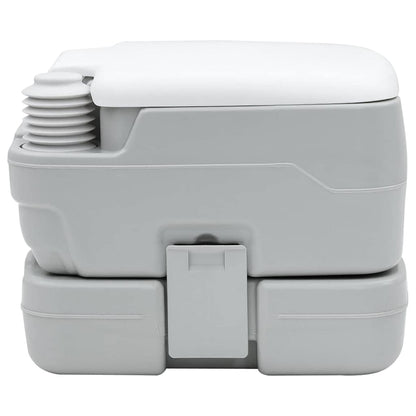 vidaXL Camping Toilet Grey and White 41.5 x 36.5 x 30 cm Polyethylene