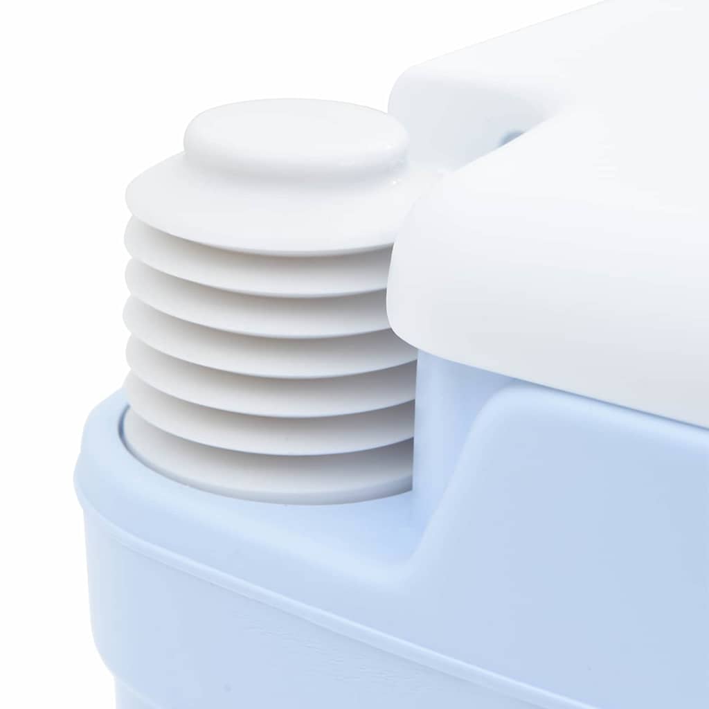 vidaXL Camping Toilet Manual Light Blue and White 41.5 x 36.5 x 30 cm