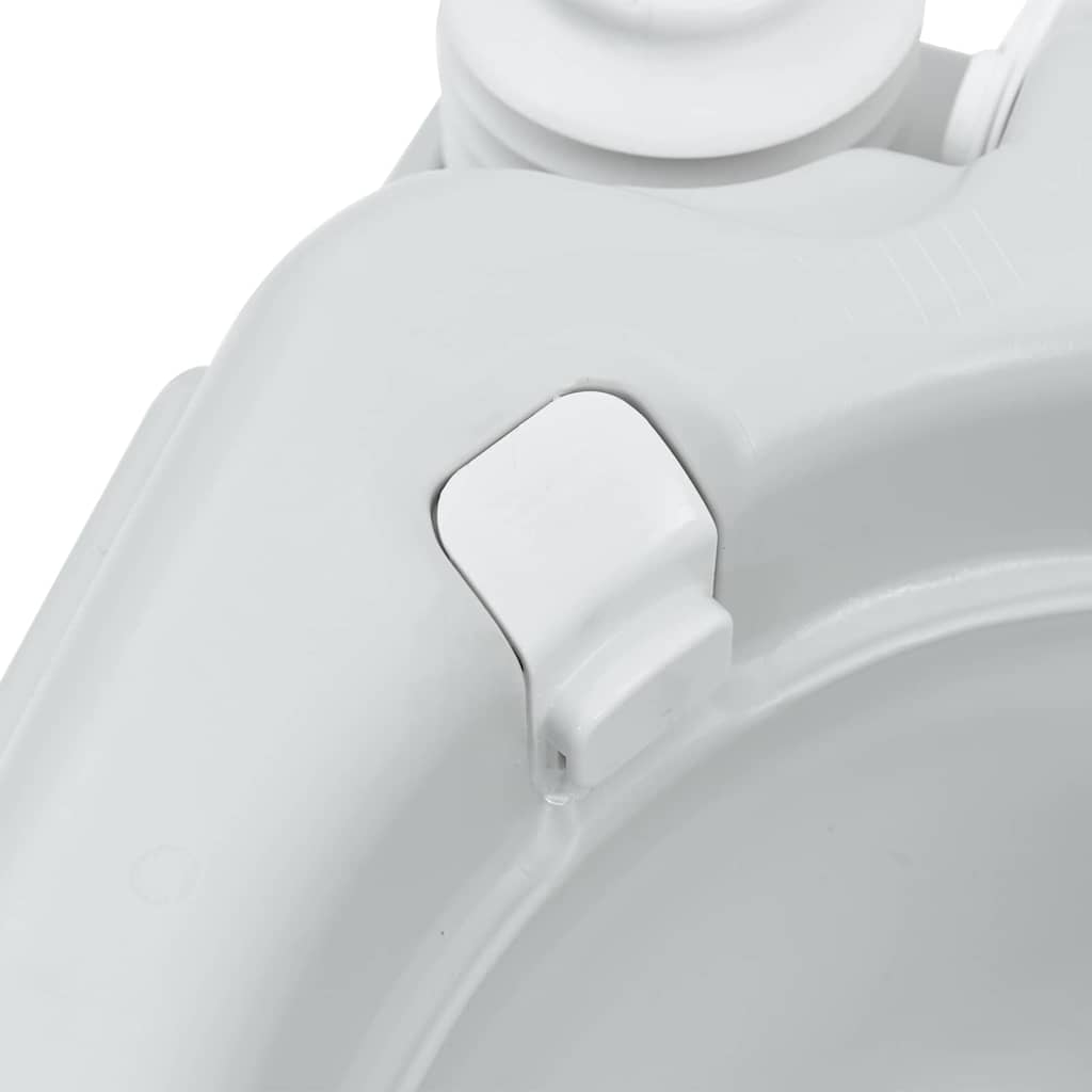 vidaXL Camping Toilet Grey and White 41.5 x 36.5 x 42 cm Polyethylene