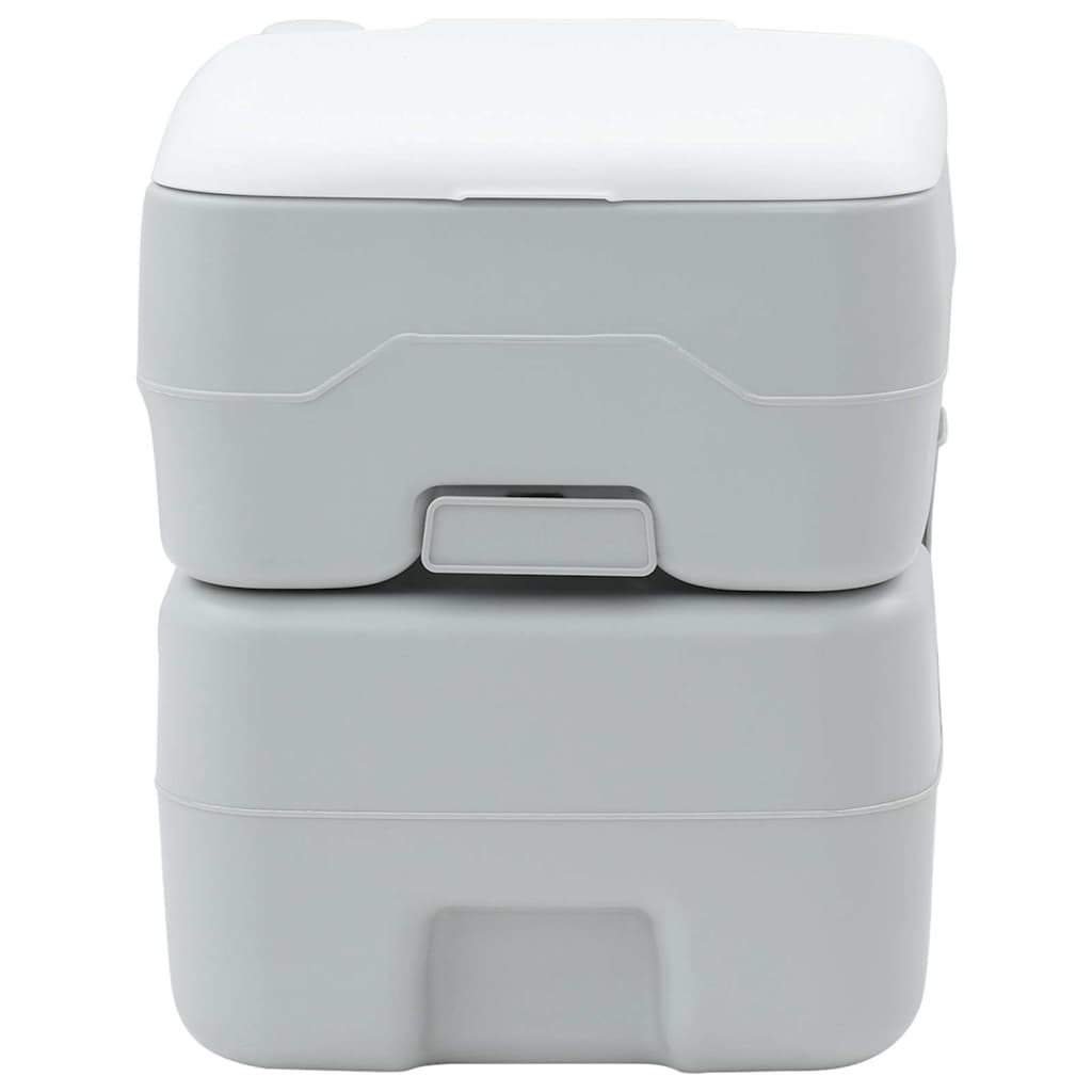 vidaXL Camping Toilet Grey and White 41.5 x 36.5 x 42 cm Polyethylene