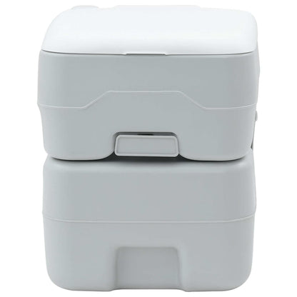 vidaXL Camping Toilet Grey and White 41.5 x 36.5 x 42 cm Polyethylene