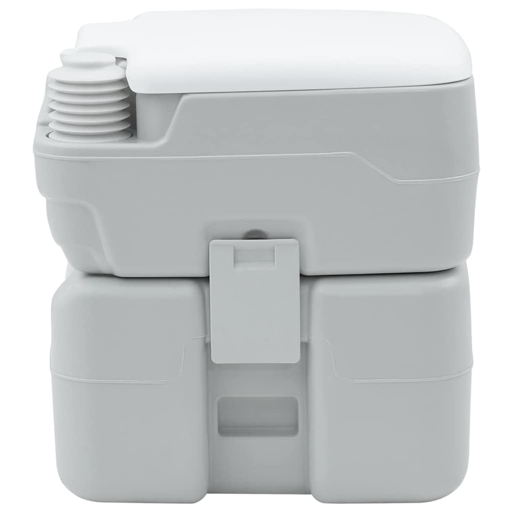vidaXL Camping Toilet Grey and White 41.5 x 36.5 x 42 cm Polyethylene