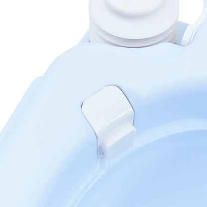 vidaXL Camping Toilet Manual Light Blue and White 41.5 x 36.5 x 42 cm