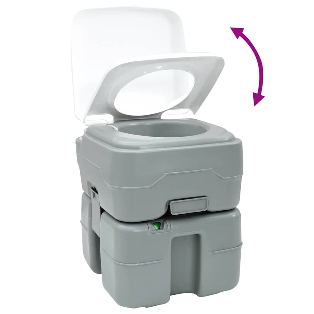 vidaXL Camping Toilet Grey 41.5 x 36.5 x 42 cm