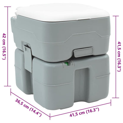 vidaXL Camping Toilet Grey 41.5 x 36.5 x 42 cm