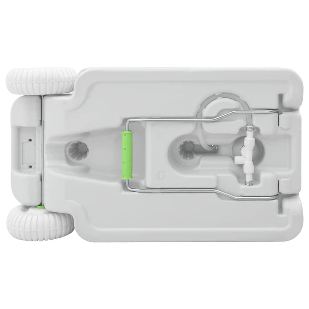 vidaXL Camping Handwash Stand with Wheels Grey 72 x 42 x 103 cm