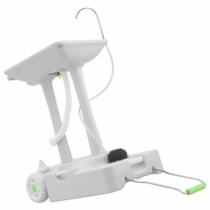 vidaXL Camping Handwash Stand with Wheels Grey 72 x 42 x 103 cm