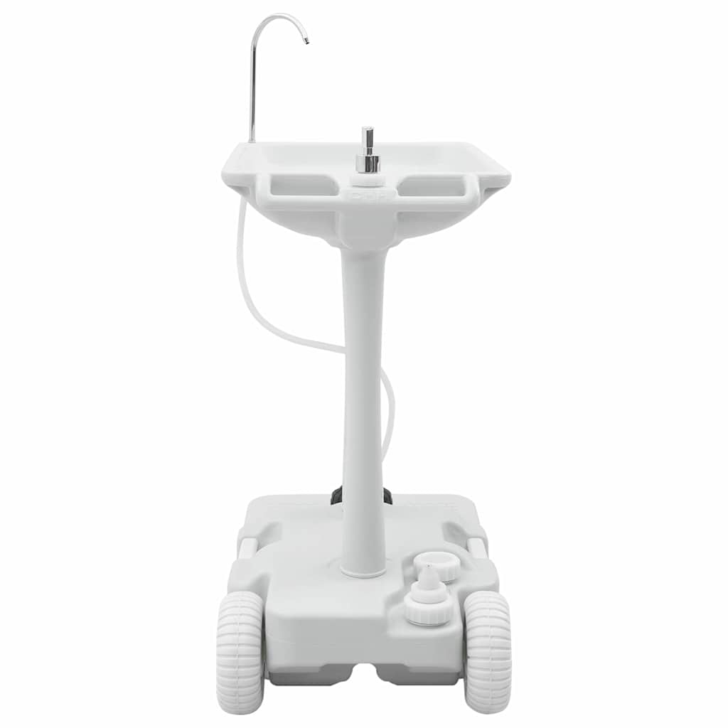 vidaXL Camping Handwash Stand with Wheels Grey 72 x 42 x 103 cm