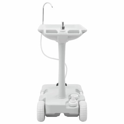 vidaXL Camping Handwash Stand with Wheels Grey 72 x 42 x 103 cm
