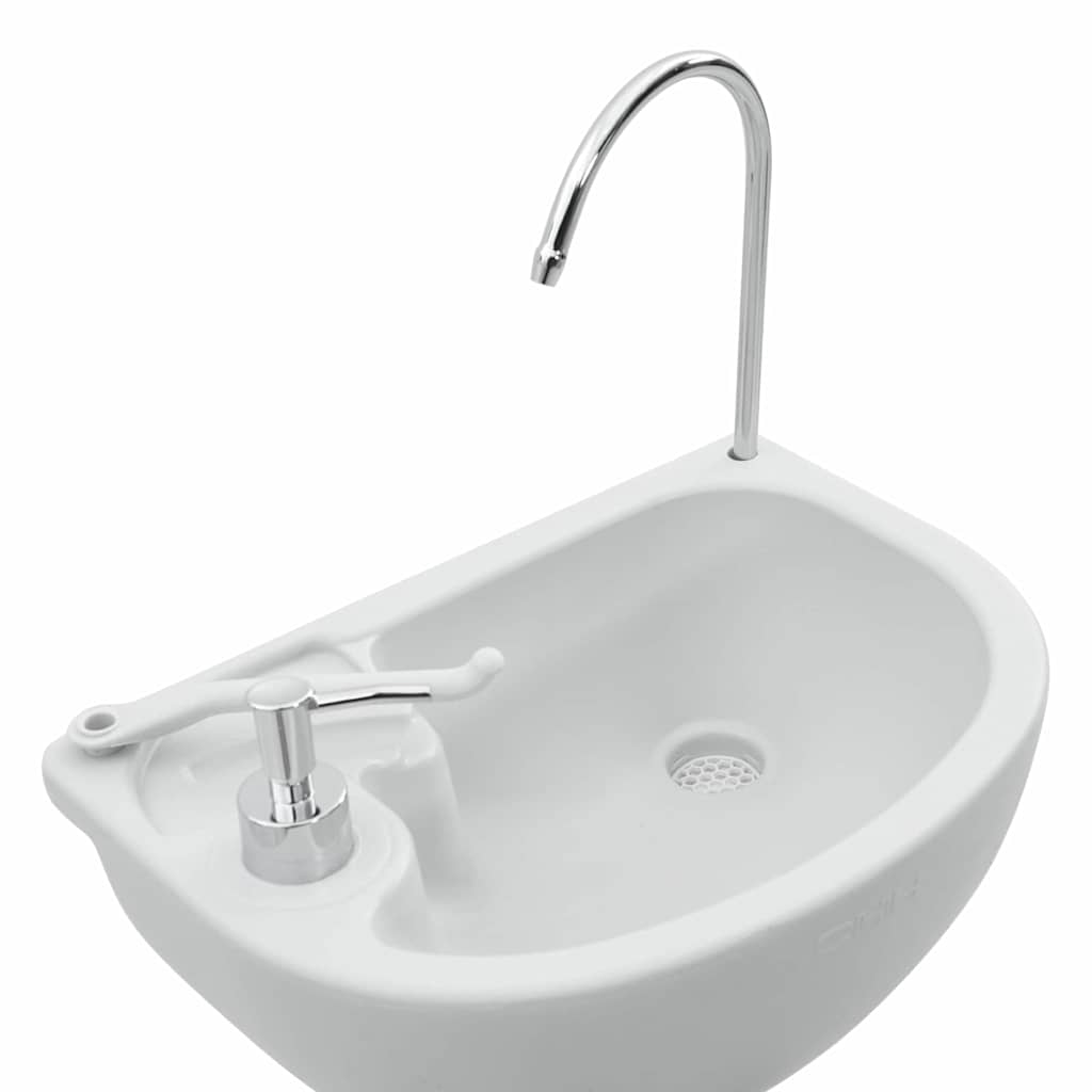 vidaXL Camping Toilet Set 2 pcs Grey and White
