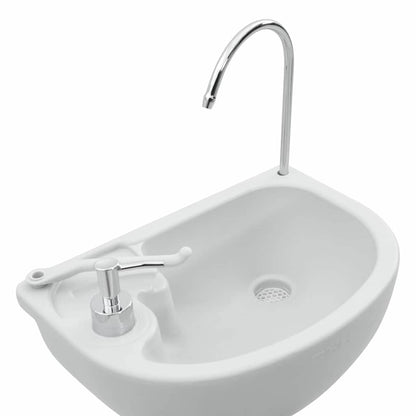 vidaXL Camping Toilet Set 2 pcs Grey and White