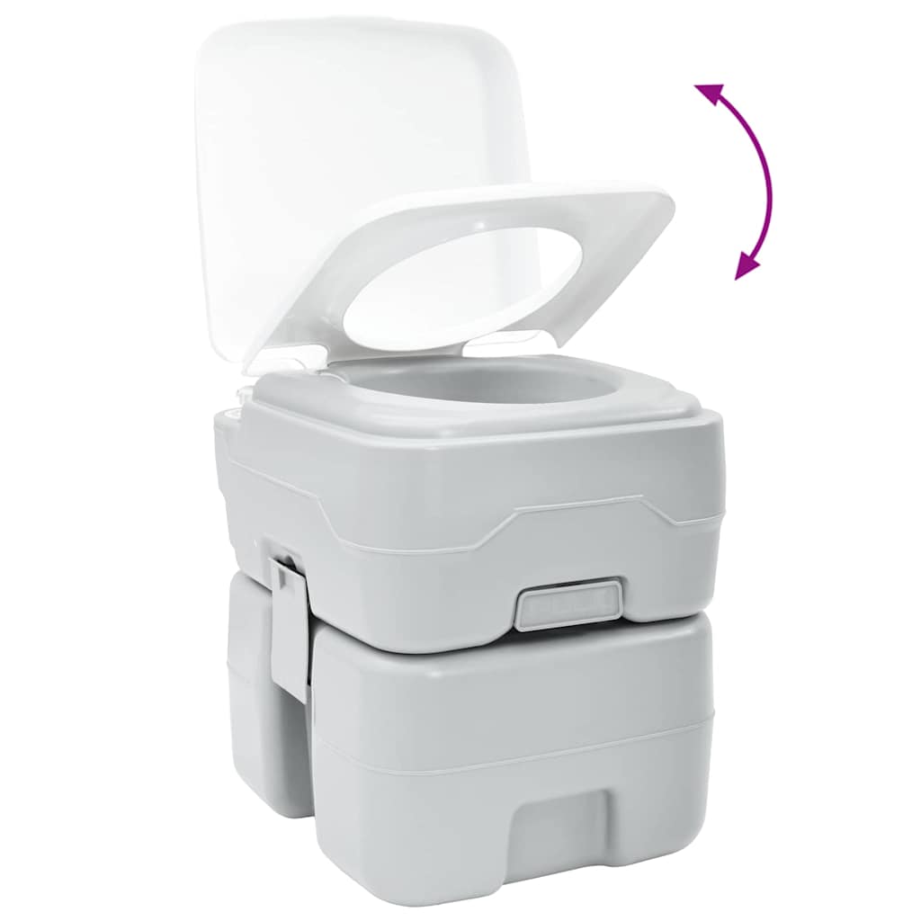 vidaXL Camping Toilet Grey 41.5 x 36.5 x 42 cm