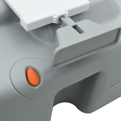 vidaXL Camping Toilet Manual Grey and White 41.5 x 36.5 x 37.5 cm
