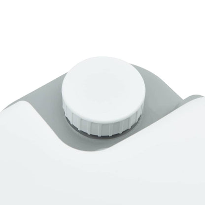 vidaXL Camping Toilet Manual Grey and White 41.5 x 36.5 x 37.5 cm