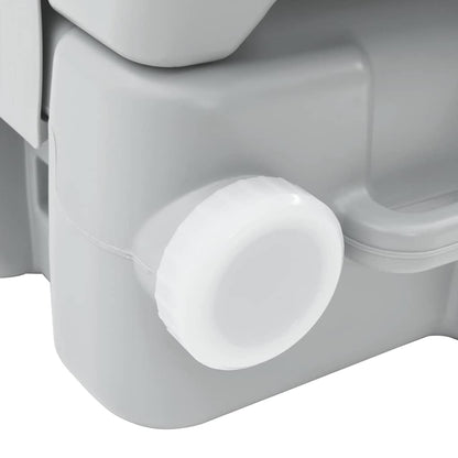 vidaXL Camping Toilet Grey and White 41.5 x 36.5 x 30 cm Polyethylene