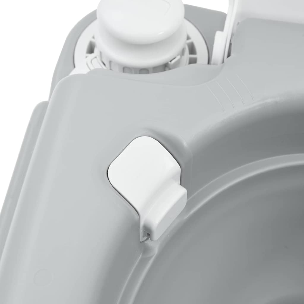 vidaXL Camping Toilet Grey and White 41.5 x 36.5 x 30 cm Polyethylene