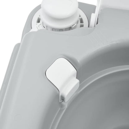 vidaXL Camping Toilet Grey and White 41.5 x 36.5 x 30 cm Polyethylene